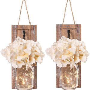 New Automatic LED Fairy Lights Mason Jar Wall